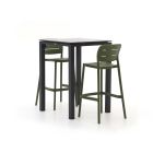 Forza Pazzia/Trecenta 75 cm Gartenbar-Set 3-teilig stapelbar