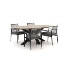 Bellagio Pizzoli/ROUGH-Y Ellips 200 cm Gartenmöbel-Set 5-teilig stapelbar