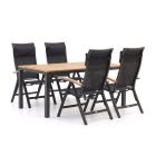 Bellagio Lugo/Linosa 180 cm Gartenmöbel-Set 5-teilig verstellbar