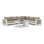 Bellagio Avolo/Cosiraw 120 cm Ecklounge-Set mit Feuertisch 3-teilig rechts