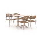 Manifesto Belpasso/Lisio 120 cm Gartenmöbel-Set 5-teilig stapelbar