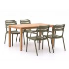 Forza Vico/Liverpool 145 cm Gartenmöbel-Set 5-teilig stapelbar