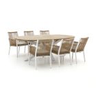 Manifesto Rivola/ROUGH-Y Ellips 240 cm Gartenmöbel-Set 7-teilig