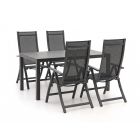 Bellagio Trappeto/Menzano 160 cm Gartenmöbel-Set 5-teilig verstellbar
