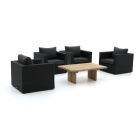 Forza Barolo/ROUGH-L Sessel Lounge-Set 5-teilig