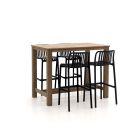 Forza Cali/ROUGH-X 135 cm Gartenbar-Set 5-teilig stapelbar