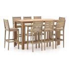 ROUGH-S/ROUGH-X 180 cm Gartenbar-Set 9-teilig