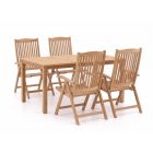Sunyard Veronica/Liverpool 145 cm Gartenmöbel-Set 5-teilig verstellbar
