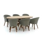 Intenso Tropea/ROUGH-Y Ellips 200 cm Gartenmöbel-Set 7-teilig