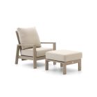 Tierra Outdoor Gartensessel verstellbar mit Gartenhocker