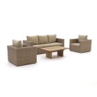 Intenso Carpino/ROUGH-L Sessel-Sofa Lounge-Set 4-teilig