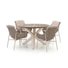 Manifesto Novara/ROUGH-Y ø 120 cm Gartenmöbel-Set 5-teilig