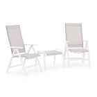 Bellagio Avenza/Stresa Balkonmöbel-Set 3-teilig verstellbar