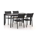 Bellagio Roma/Sestino 160 cm Gartenmöbel-Set 5-teilig stapelbar