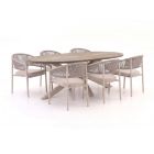 Bellagio Panaro/ROUGH-Y Ellips 240 cm Gartenmöbel-Set 7-teilig stapelbar