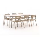 Forza Vico/Sora 220 cm Gartenmöbel-Set 7-teilig stapelbar