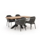 Bellagio Cupello/Induno dänisch oval 180 cm Gartenmöbel-Set 5-teilig