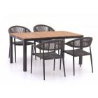 Manifesto Belpasso/Fidenza 160 cm Gartenmöbel-Set 5-teilig stapelbar