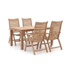Sunyard Corby/Buxton 160cm dining tuinset 5-delig verstelbaar