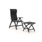 Bellagio Fermo Gartenstuhl Hochlehner mit Pronto Gartenhocker