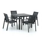 R&S Design Altea/Fidenza 90 cm Gartenmöbel-Set 5-teilig stapelbar