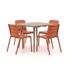 Forza Narni/ROUGH-K 90 cm Gartenmöbel-Set 5-teilig stapelbar