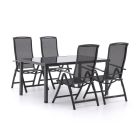 R&S Design Capri/Caluso 160 cm Gartenmöbel-Set 5-teilig verstellbar