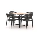 Manifesto Belpasso/Canzo 80 cm Gartenmöbel-Set 5-teilig stapelbar klappbar