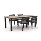 Bellagio Rumo/ROUGH-S 160 cm Gartenmöbel-Set 5-teilig Stapelbar