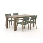 ROUGH-L Rope/ROUGH-S 160cm dining tuinset 5-delig stapelbaar