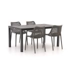 Forza Ripi/Fidenza 160 cm Gartenmöbel-Set 5-teilig stapelbar