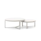 Bellagio Ficarolo Lounge Gartentisch-Set ø 85 cm (h:35 cm)/ø 65 cm (h:30 cm)