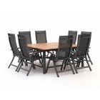 Bellagio Trappeto/Linosa 160x160 cm Gartenmöbel-Set 9-teilig verstellbar