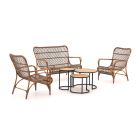 Intenso Napoli Stuhl-Bank Lounge-Set 6-teilig