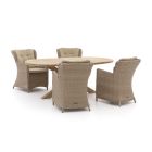 Intenso Milano/ROUGH-Y Ellips 200 cm Gartenmöbel-Set 5-teilig