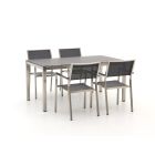 Bernstein Freiburg 160 cm Gartenmöbel-Set 5-teilig stapelbar