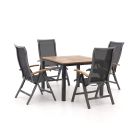 Bellagio Lugo/Linosa 100 cm Gartenmöbel-Set 5-teilig verstellbar