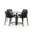 Forza Ripi/Canzo 80 cm Gartenmöbel-Set 5-teilig stapelbar klappbar