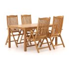 Sunyard Veronica/Liverpool 160 cm Gartenmöbel-Set 5-teilig verstelbar