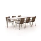 Bellagio Caronia/Sestino 220 cm Gartenmöbel-Set 7-teilig stapelbar