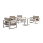 Forza Calleo/Ciro 120 cm Dining Sessel Lounge-Set 5-teilig