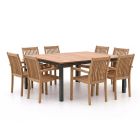 Sunyard Jakarta/Linosa 160x160 cm Gartenmöbel-Set 9-teilig stapelbar