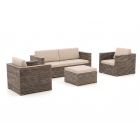 ROUGH-C Sessel-Sofa Lounge-Set 4-teilig