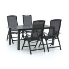 R&S Design Capri/Fidenza 160 cm Gartenmöbel-Set 5-teilig verstellbar