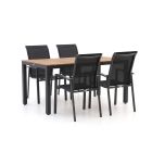 Forza Centallo/Fidenza 160 cm Gartenmöbel-Set 5-teilig stapelbar