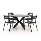 Forza Vico/Fidenza ø 126 cm Gartenmöbel-Set 5-teilig stapelbar