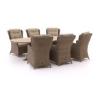 Intenso Milano/ROUGH-Y Ellips 280 cm Gartentisch Lounge-Set 7-teilig