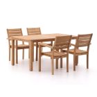 Sunyard Liverpool 160cm dining tuinset 5-delig stapelbaar