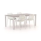 Forza Ripi/Fidenza 183 cm Gartenmöbel-Set 5-teilig stapelbar