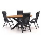 Bellagio Avenza/Fidenza 180cm dining tuinset 5-delig verstelbaar